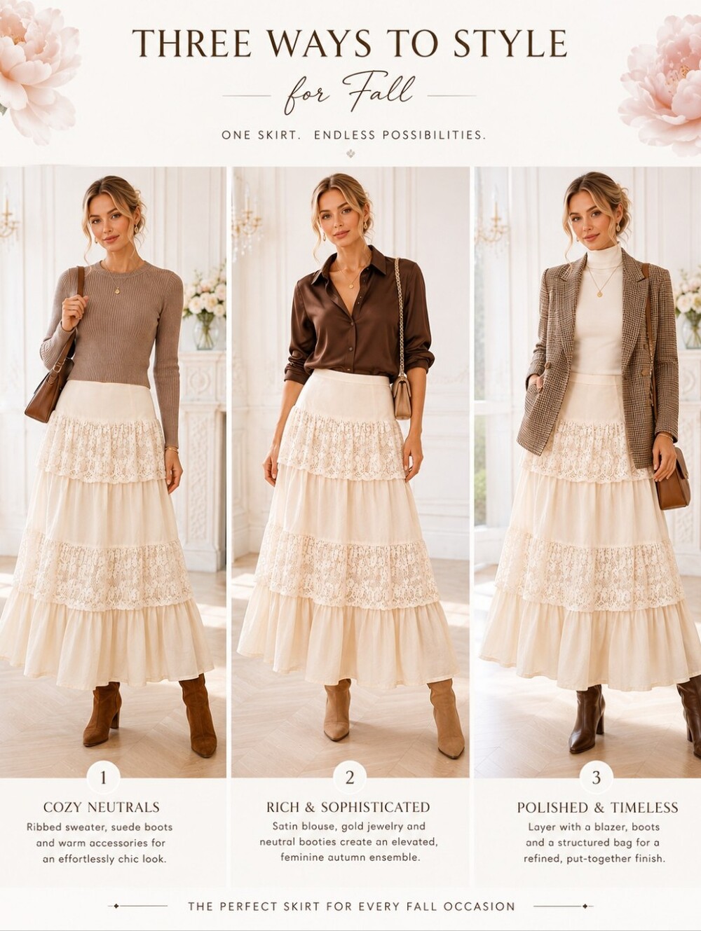 N.D.S Ivory Tiered Lace Maxi Skirt | Size XL Cotton | Romantic Boho Cottagecore - Picture 4 of 11
